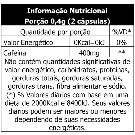 Cafeína 200mg Vitalab 60 Cápsulas Cafeína 200mg Vitalab 60 Cápsulas