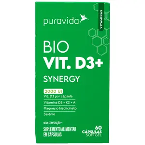 Vitamina D3 Synergy Puravida 60 Cápsulas