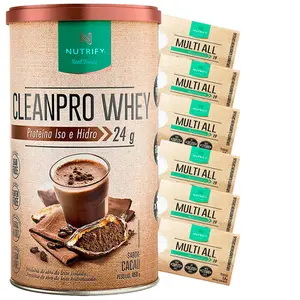 Cleanpro Whey Nutrify Sabor Cacau 450g Ganhe Brinde
