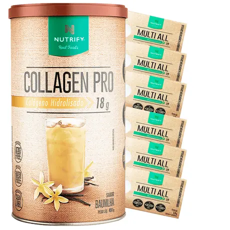 Collagen Pro Bodybalance Nutrify Baunilha 450g Ganhe Brinde