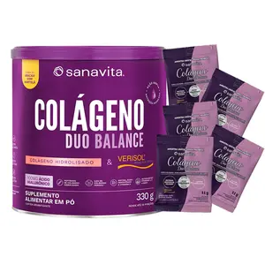 Colágeno Duo Balance Sanavita Abacaxi com Hortelã 330g Ganhe Brinde