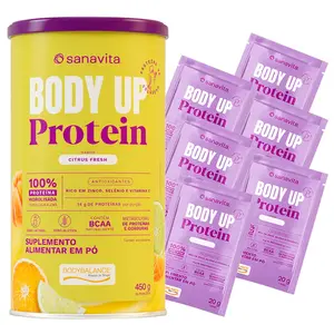 Body Up Protein Bodybalance Sanavita Sabor Citrus Fresh 450g Ganhe Sachê
