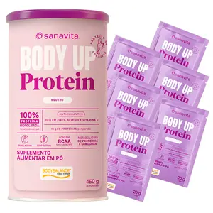 Body Up Protein Bodybalance Sanavita Sabor Neutro 450g Ganhe Sachê
