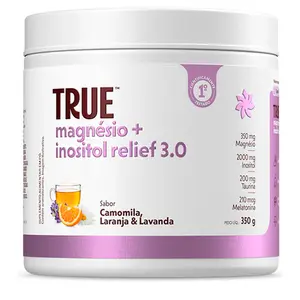 Magnésio Inositol Relief 3.0 True Source Sabor Camomila, Laranja e Lavanda 350g