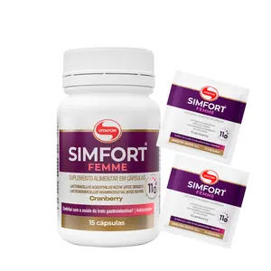 Simfort Femme com Cranberry Vitafor 15 Cápsulas Ganhe Brinde