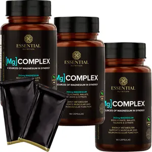 Kit 3 Magnésio Mg Complex Essential 90 Cápsulas Ganhe Brinde
