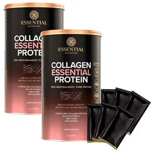 Kit 2 Collagen Essential Protein Neutro 457g + Brinde