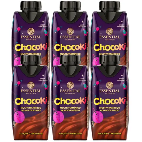 Kit 6 Chocoki Ready Multivitamínico Achocolatado Essential Nutrition 200ml