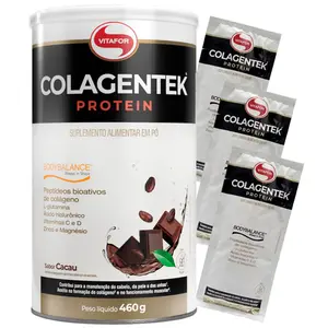 Colagentek Protein Bodybalance Vitafor 460g Cacau Compre e Ganhe
