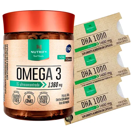 Ômega 3 Nutrify 120 Cápsulas Ganhe Brinde