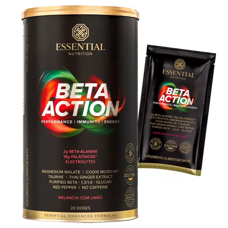 Beta Action Essential Nutrition 630g Sabor Melancia com Limão Ganhe Brinde