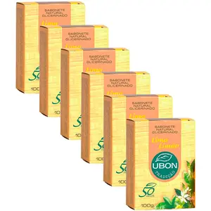 Kit 6 Sabonete Natural Glicerinado de Lima Limão Ubon 100g