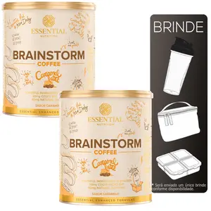 2 Brainstorm Coffee Caramel Latte Essential 274g Ganhe Presente