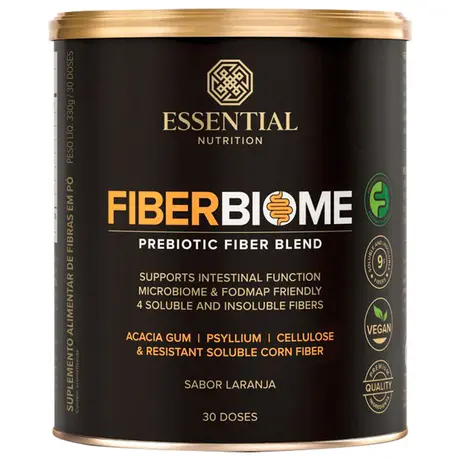 Fiber Biome Essential Nutrition 330g Sabor Laranja