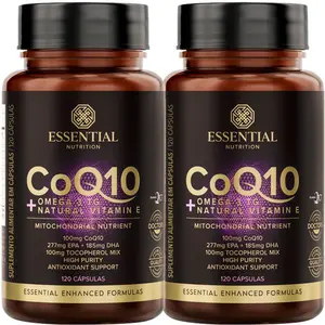 kit 2 Coq10 + Ômega 3 TG Essential Nutrition 120 Cápsulas