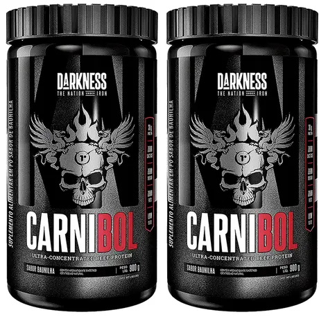 Kit 2 Carnibol Darkness Integralmédica Sabor Baunilha 900g