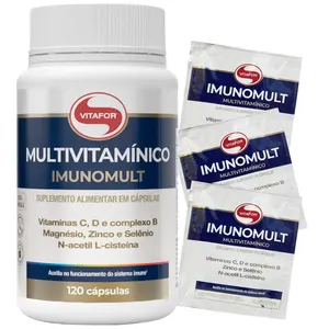 Imunomult Multivitamínico Vitafor 120 Cápsulas Ganhe Brinde