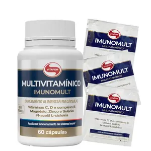 Imunomult Multivitamínico Vitafor 60 Cápsulas Ganhe Brinde