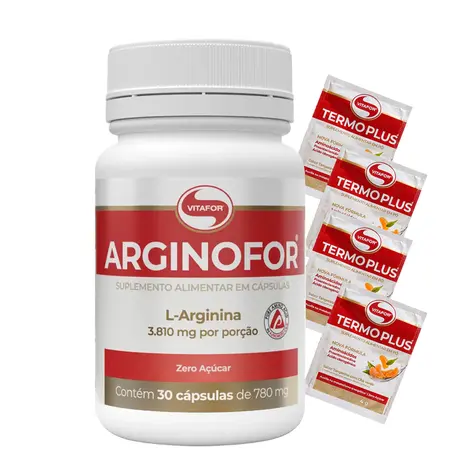 Arginofor L-Arginina Vitafor 30 Cápsulas Ganhe Brinde
