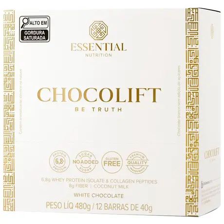 Chocolift Be Truth Essential Nutrition Box 480g 12 Barras de 40g