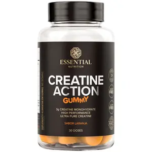 Creatine Action Gummy Essential Nutrition 60 Gomas Laranja