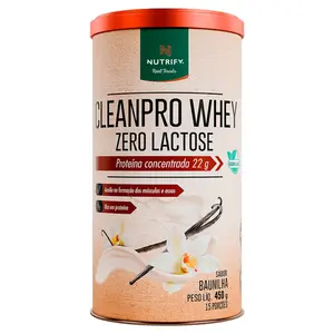 CleanPro Whey Zero Lactose Nutrify 450g Baunilha