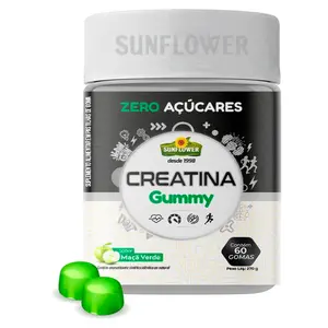 Creatina Gummy Sunflower 60 Gomas Maçã Verde