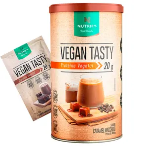 Vegan Tasty Nutrify Sabor Caramel Macchiato 420g Ganhe Brinde