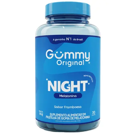 Gummy Night Melatonina 30 Gomas Sabor Framboesa