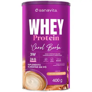 Whey Protein 3W Sanavita 400g Sabor Creamy Cappuccino