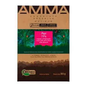 Chocolate Biodinâmico Pajé 75% Cacau Amma 80g