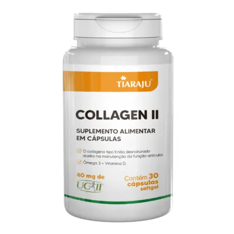 Colágeno Tipo 2 + Ômega e Vitamina D Tiaraju 30 Cápsulas