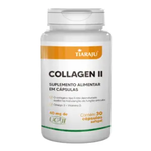 Colágeno Tipo 2 + Ômega e Vitamina D Tiaraju 30 Cápsulas