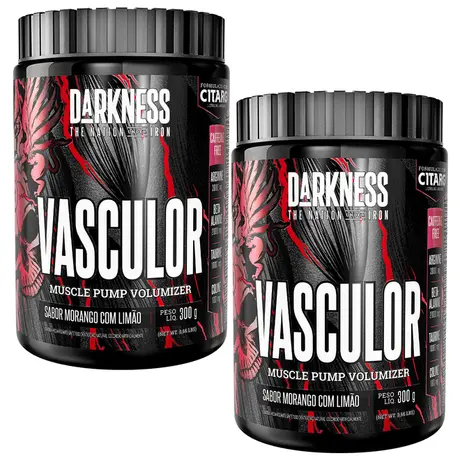Kit 2 Vasculor Darkness Integralmedica Morango com Limão Sem Cafeína 300g