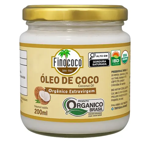 Óleo de Coco Extravirgem Orgânico Finococo 200ml
