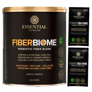 Fiber Biome Essential Nutrition 330g Sabor Laranja Ganhe Brinde