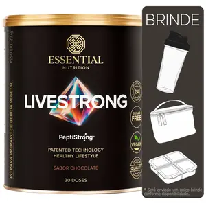 Livestrong Peptistrong Chocolate Essential Nutrition 237g Ganhe Brinde 1