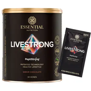 Livestrong Peptistrong Chocolate Essential Nutrition 237g Ganhe Brinde