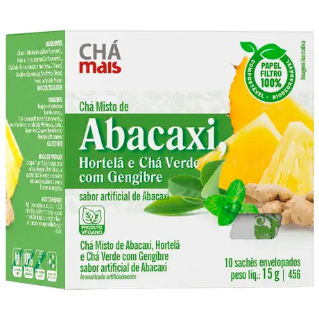 Chá Misto de Abacaxi Chá Mais 10 Sachês