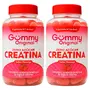 Kit 2 Creatina Zero Açúcar Gummy Original Morango 90 Gomas