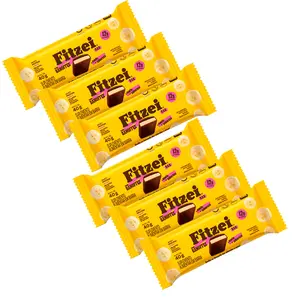 Kit 6 Barra de Proteína Fitzei Vitafor Sabor Banoffee 40g
