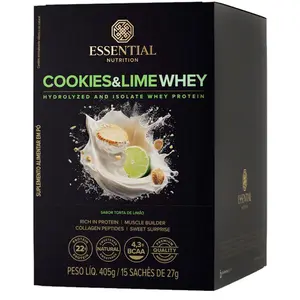 Cookies & Lime Whey Essential Nutrition Torta de Limão 15 Sachês de 27g