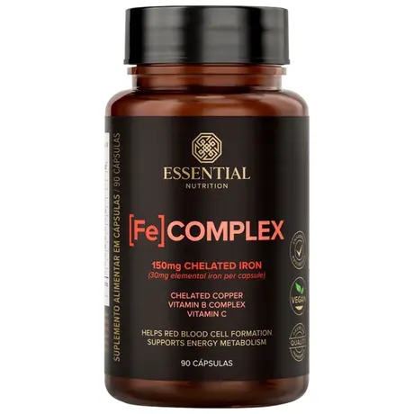 Ferro Fe Complex Essential Nutrition 90 Cápsulas