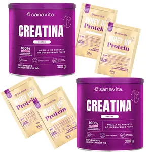 Kit 2 Creatina Sanavita 300g Ganhe Sachê