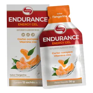 Endurance Energy Gel Vitafor Caixa com 12 Sachês de 30g Tangerina