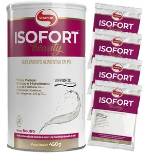Isofort Beauty Vitafor Sabor Neutro 450g Ganhe Brinde