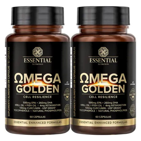 Kit 2 Ômega Golden Essential Nutrition 60 Cápsulas