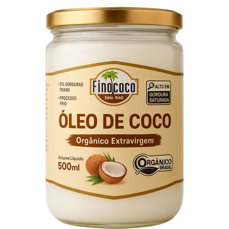 Óleo de Coco Extravirgem Orgânico Finococo 500ml