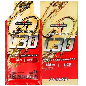 Energy Gel Vo2 C30 Integralmedica CX com 10 Sachês Sabor Banana