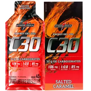 Energy Gel Vo2 C30 com Cafeína Integralmedica CX com 10 Sachês Salted Caramel
